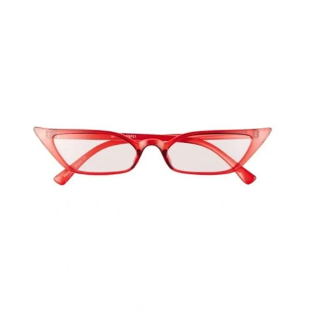 BP Red 51mm Super Slim Cat Eye Sunglasses NWT